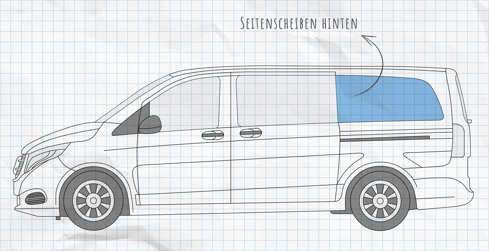 MULTIBOARD Klett-Fenstertaschensystem Mercedes V-Klasse