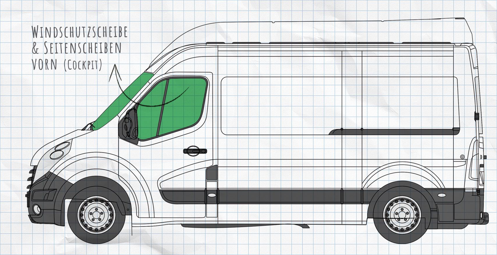 Renault Master 3 Thermomatten Seitenscheiben