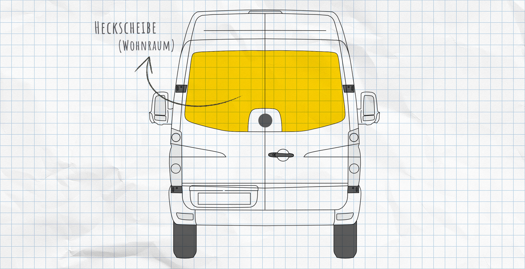 VW Crafter 2006-2016 Thermomatten Heckscheibe