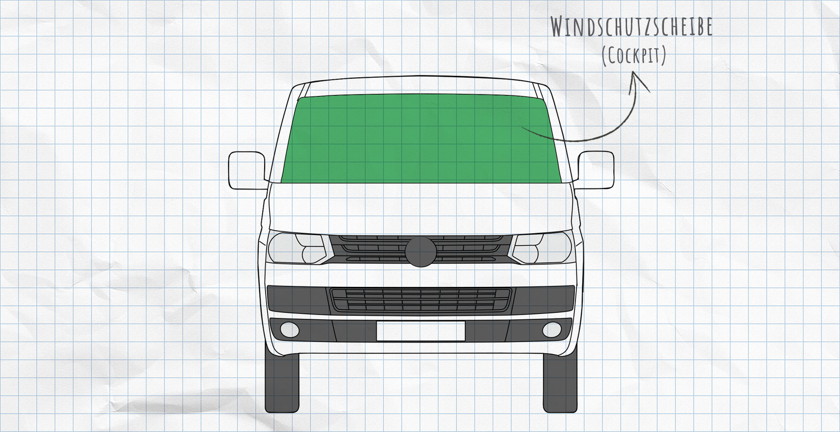 VW T5 Thermomatten Frontscheibe