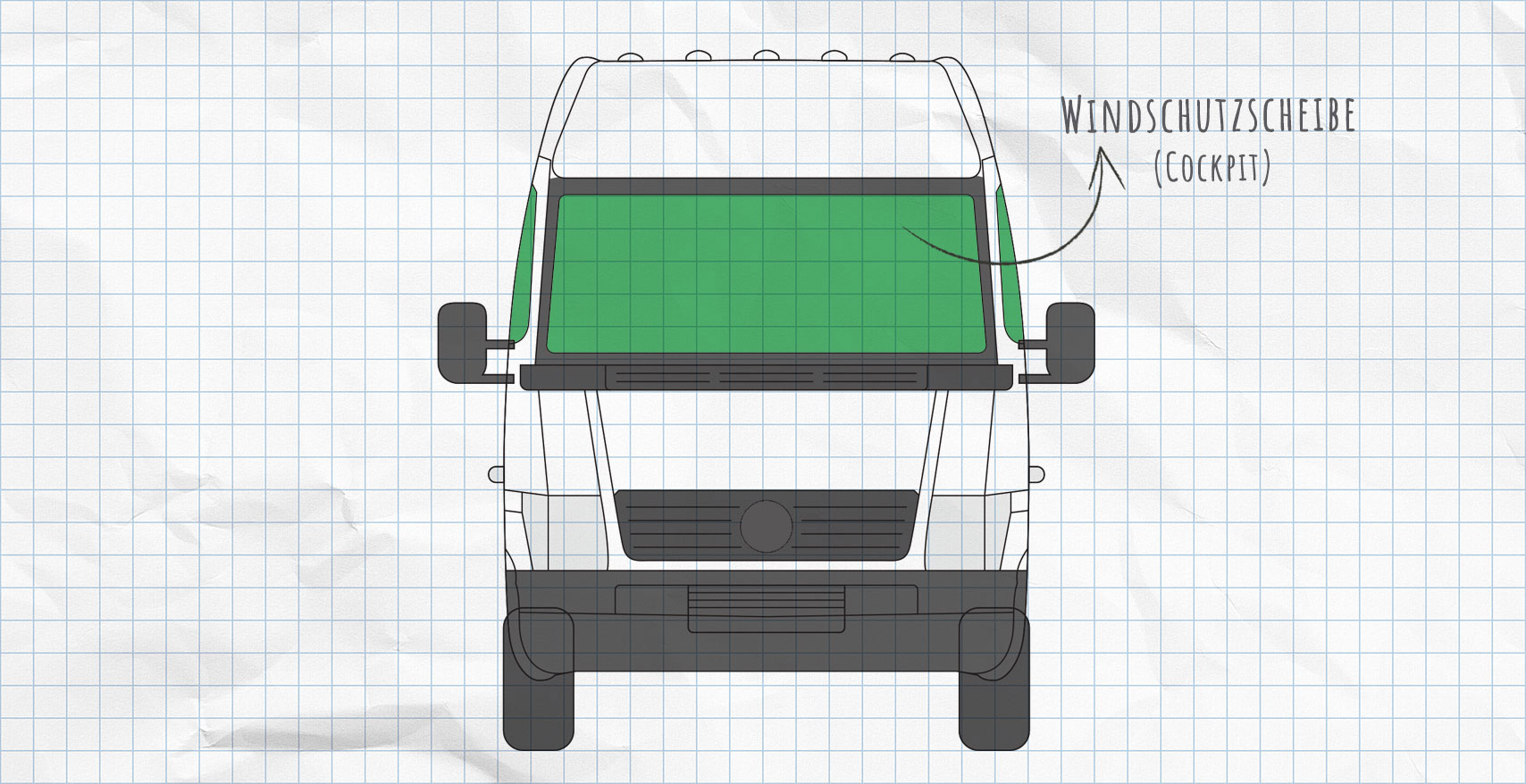 VW LT 2 Thermomatten Frontscheibe