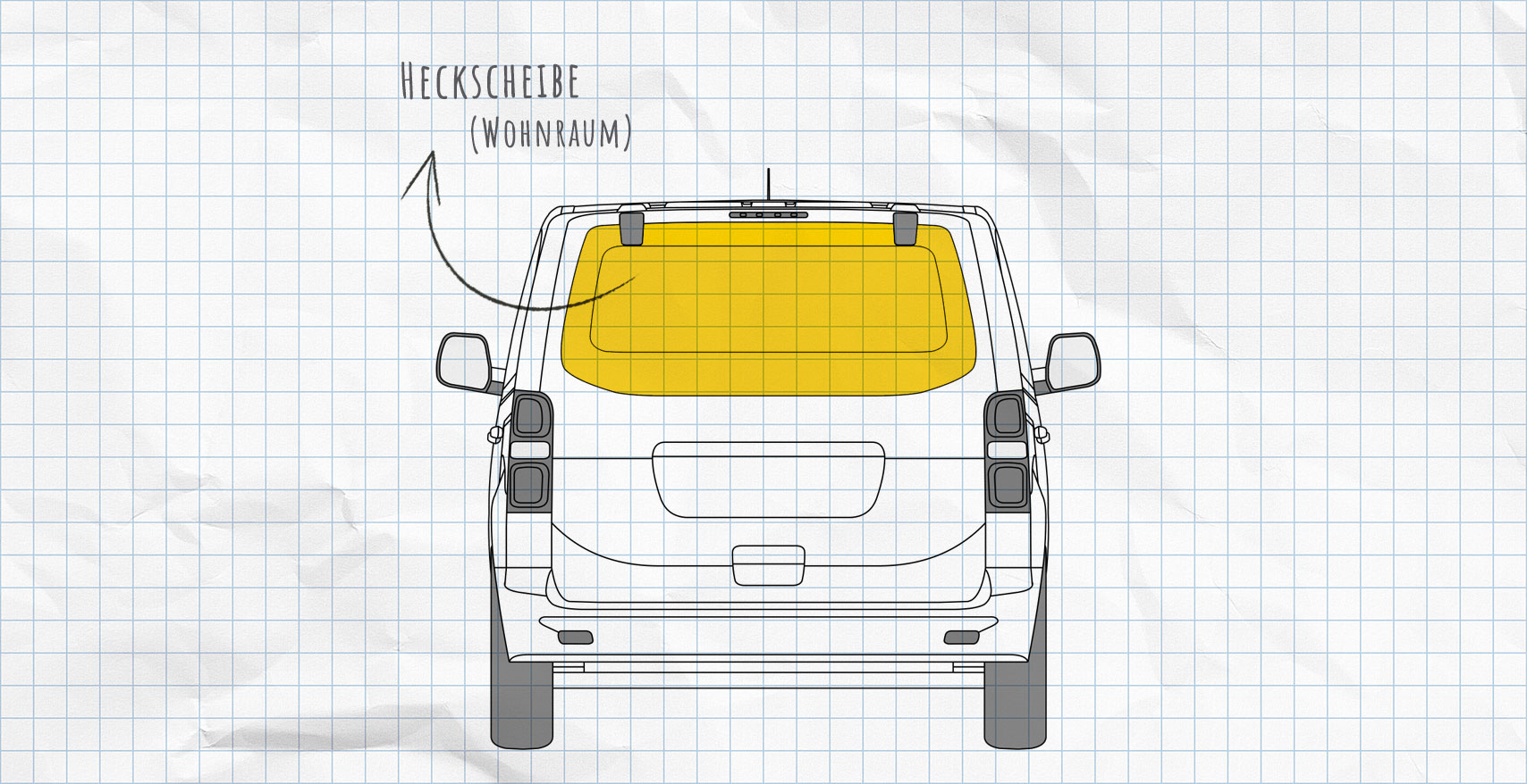 Citroën Spacetourer, Jumpy, Pössl Campster ab 2016 Heckscheibe