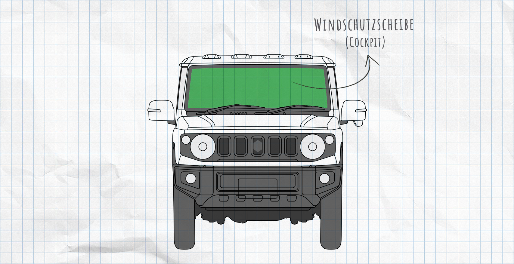 Suzuki Jimny 2 (2018-heute) Thermomatten Frontscheibe