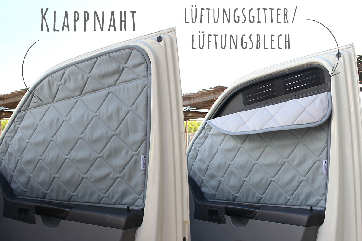 ISOCAMP® Fensterisolierung Thermomatten Cockpit VW T6/T6.1 Bulli Verdunklung