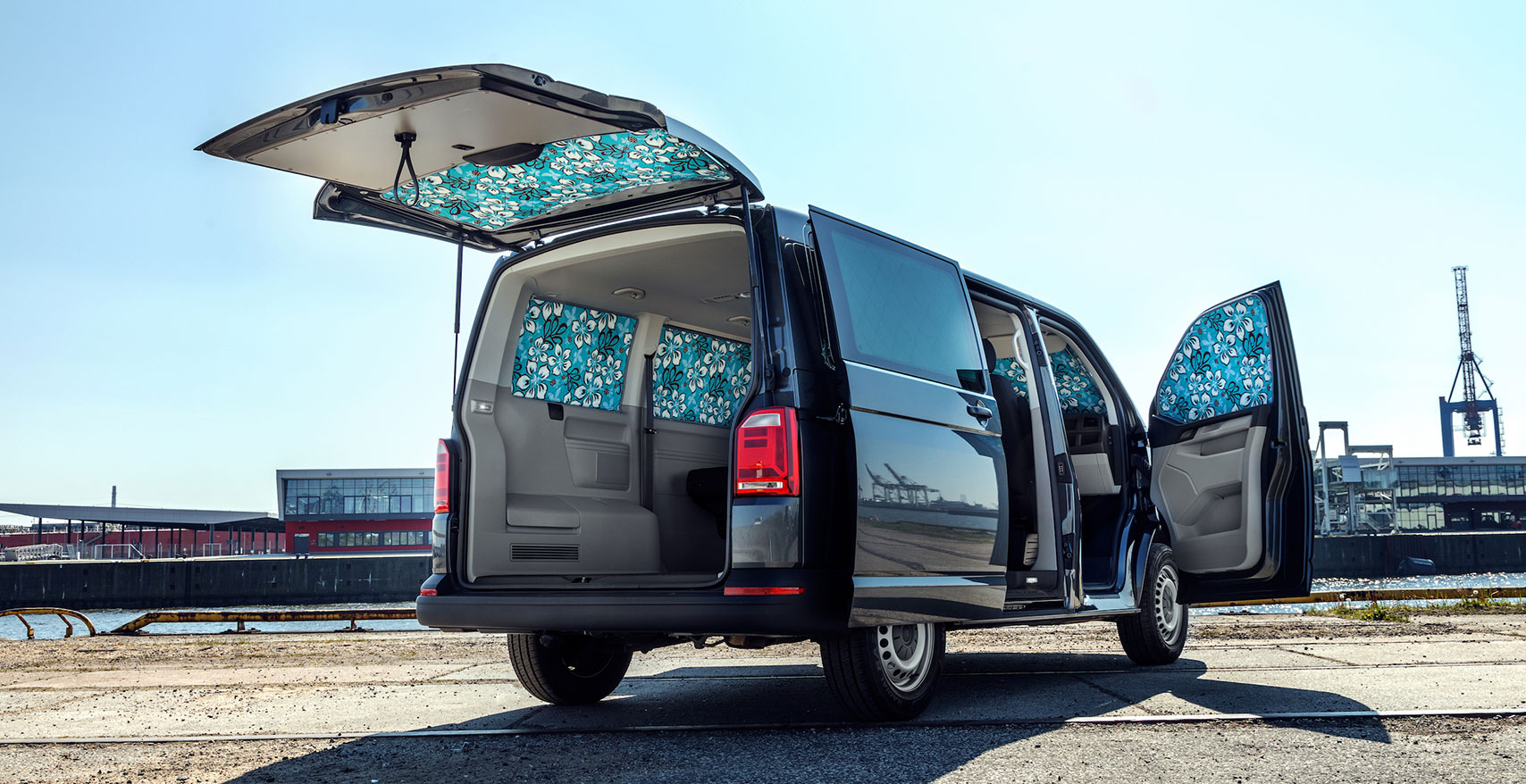 Project Camper Magnet-Thermomatten VW T6 Hibiskus Türkis